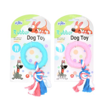 טבעת גומי עם חבל לגורים