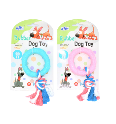 טבעת גומי עם חבל לגורים