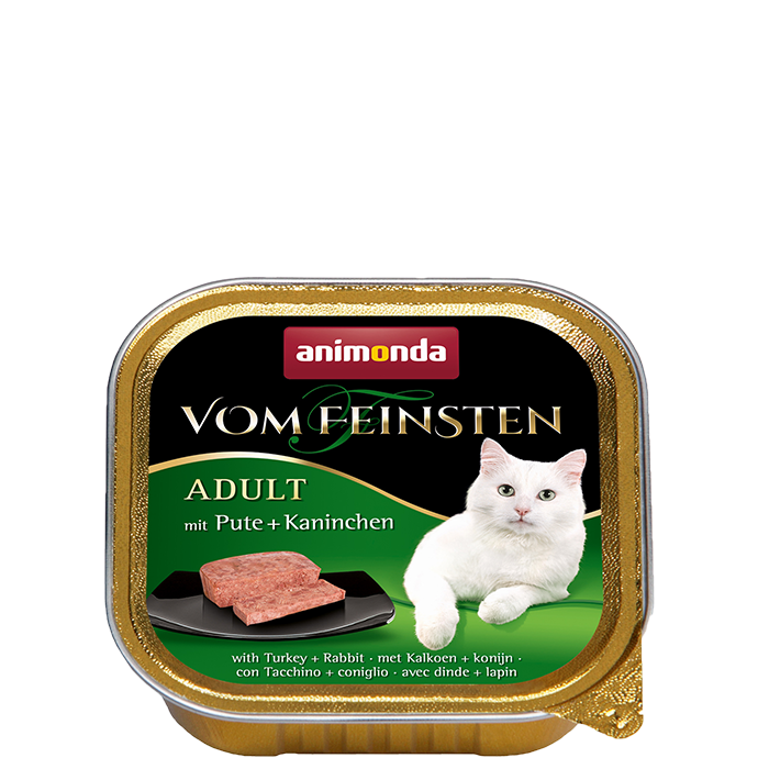 פיינשטיין הודו וארנב חתול בוגר 100 גרם- Vom Feinsten Turkey&Rabbit Adult