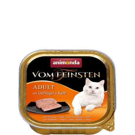 פיינשטיין עוף ועגל חתול בוגר 100 גרם- Vom Feinsten Chicken&Veal Adult