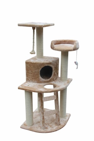 מתקן גירוד לחתול בצבע חום בהיר דגם SBE2009