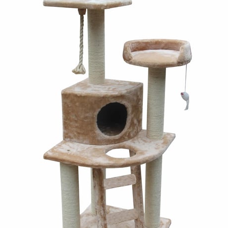 מתקן גירוד לחתול בצבע חום בהיר דגם SBE2009