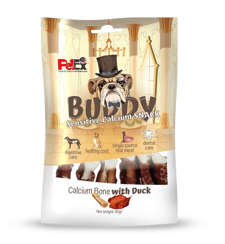 באדי סנאק חטיף עצם קלציום בציפוי בשר ברווז 80גר'