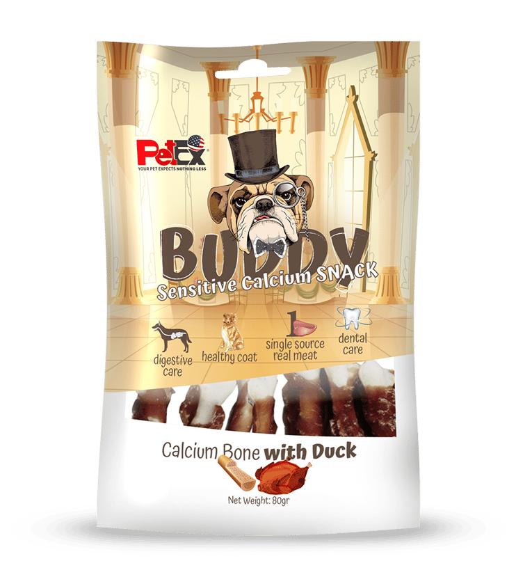 באדי סנאק חטיף עצם קלציום בציפוי בשר ברווז 80גר'