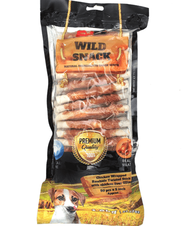 מקלות לעיסה במילוי כבד עוף 5 אינץ 1 ק"ג