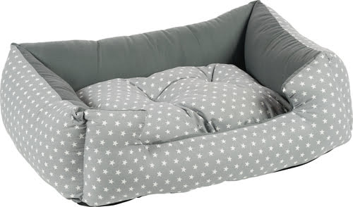 מיטת כותנה אפורה דוגמת כוכבים קטנטנים