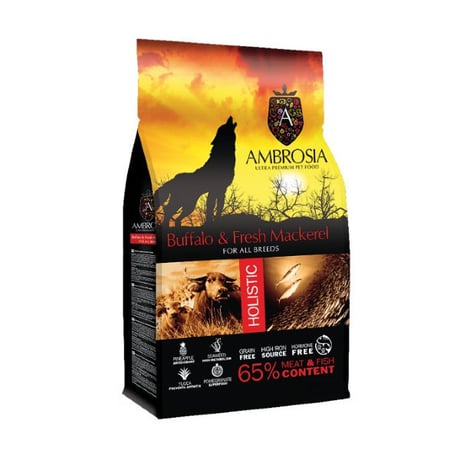 אמברוסיה בוגר באפלו ומקרל 12 ק"ג - Ambrosia Buffalo and fresh mackerel