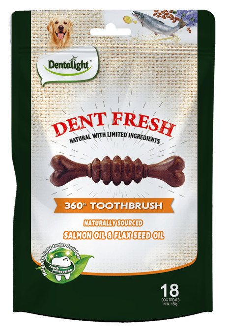 דנט פרש חטיף דנטלי שמן סלמון&זרעי פשתן- Dent Fresh Salmon oil&Flax seed oil