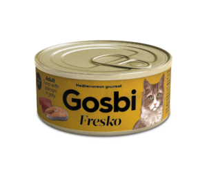 גוסבי טונה&סלמון בג'לי חתול בוגר 70 גרם- Gosbi Tuna&Salmon in Jelly Adult Cat