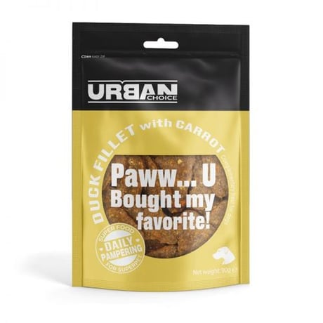אורבן צ'ויס חטיף ברווז עם גזר 90 גר' - Urban Choice