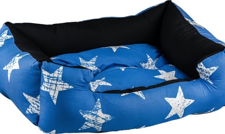 מיטת כותנה כחולה דוגמת כוכבים