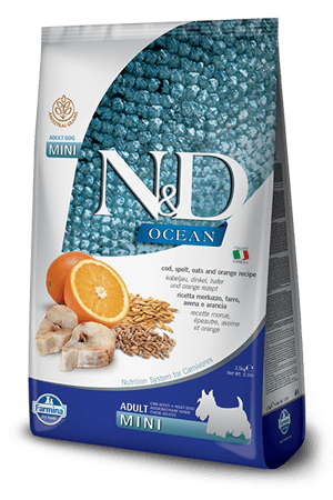 נטורל אנד דלישס דגים גזע קטן 2.5 ק"ג-N&D Codfish Adult Mini