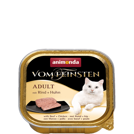פיינשטיין בשר בקר ועוף חתול בוגר 100 גרם-Vom Feinsten Beef&Chicken Adult