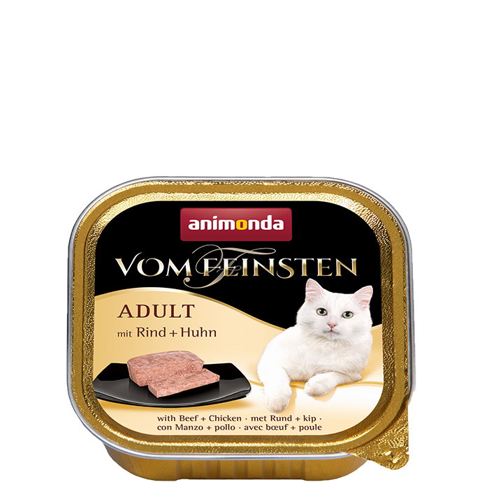 פיינשטיין בשר בקר ועוף חתול בוגר 100 גרם-Vom Feinsten Beef&Chicken Adult