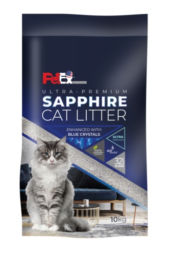 פטקס ספיר חול מתגבש עם פניני קריסטל | 10 ק"ג