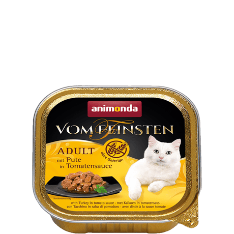 פיינשטיין הודו ברוטב עגבניות לחתול בוגר 100 גרם-Vom Feinsten Turkey in Tomato Sauce Adult
