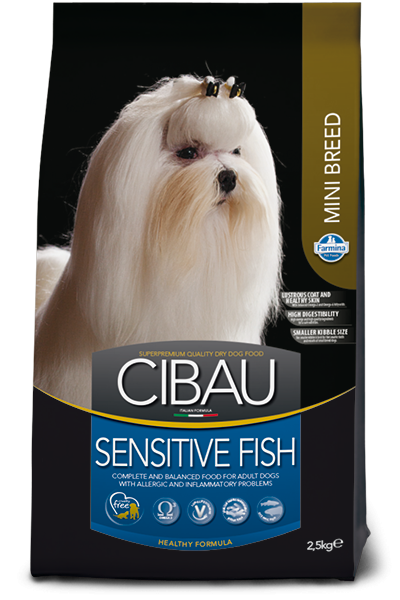 סיבאו דגים ואורז גזע קטן 2.5 ק"ג - Cibau Sensitive fish adult mini
