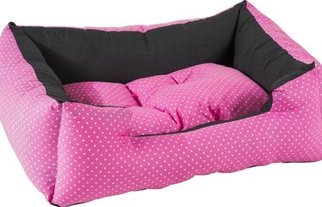 מיטת כותנה ורודה דגם נקודות