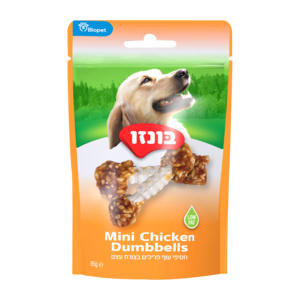 חטיפי עוף פריכים בצורת עצם 85 גרם