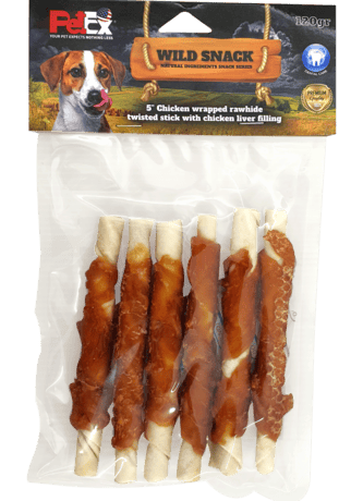 עצם מקלות ציפוי בקר עוף וכבד5''- 6 יח' בשקית