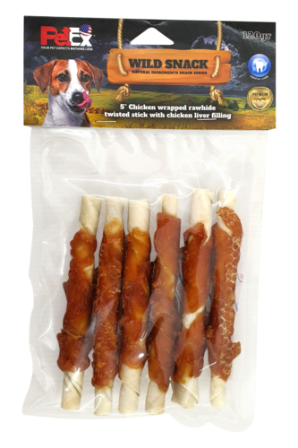 עצם מקלות ציפוי בקר עוף וכבד5''- 6 יח' בשקית