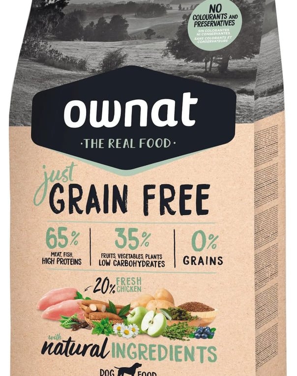 אוונט ג'סט ללא דגנים עוף 3 ק"ג - Ownat Just Grain Free Chicken