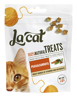 לה קט חטיף אפונה וגזר 21 גרם- La Cat Peas&Carrots