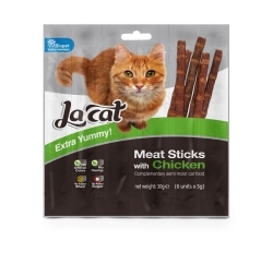 לה קט חטיף מקלות עוף 30 גרם-La Cat Meat Sticks Chicken