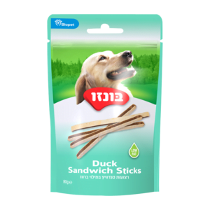 רצועות בונזו סנדוויץ במילוי ברווז 80 גרם