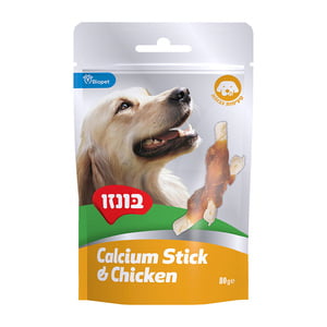 חטיף בונזו עצם קלציום עם עוף 80 גרם