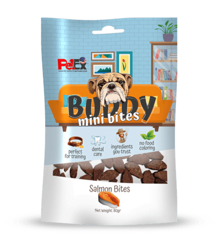 באדי סנאק מיני בייטס עם נתחי סלמון 80גר'