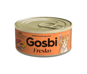 גוסבי טונה,סלמון,פפאיה חתול בוגר 70 גרם- Gosbi Tuna, Salmon&Papaya Adult