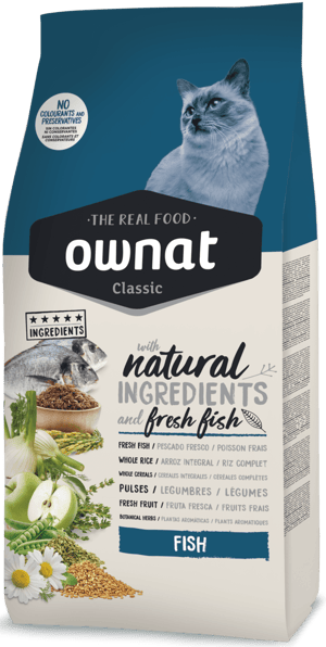 אוונט קלאסיק דגים חתול 4 ק"ג-Ownat Classic Fish Cat