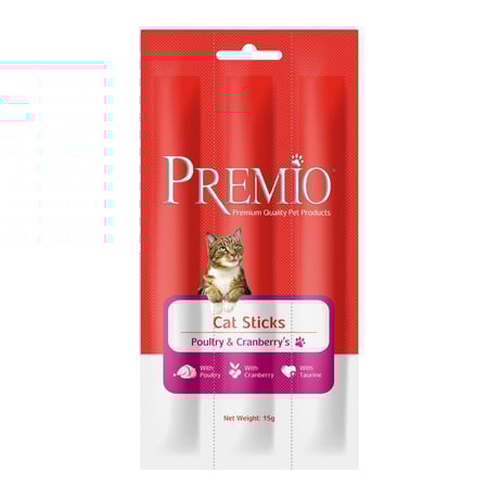 פרמיו סטיק עוף וחמוציות - 3 מקלות ביחידה