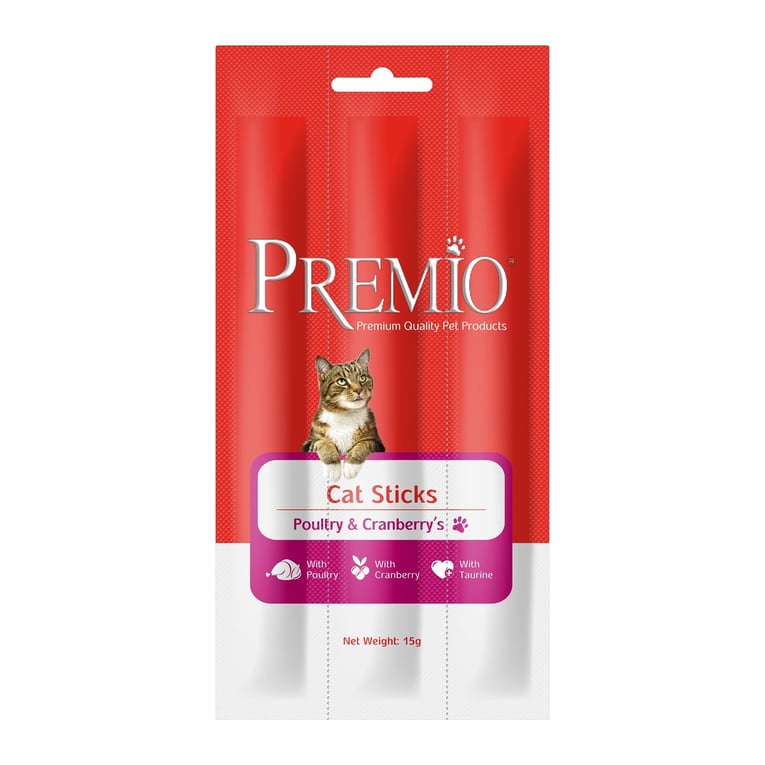 פרמיו סטיק עוף וחמוציות - 3 מקלות ביחידה