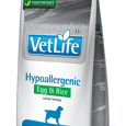 וט לייף היפואלרגני ביצה ואורז 12 ק"ג-Vet Life Hypoallergenic Egg & Rice