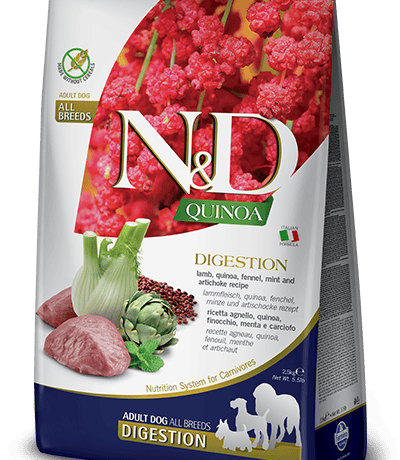 נטורל אנד דלישס קינואה כבש ושומר לבעיות עיכול 2.5 ק"ג- N&D Quinoa DIGESTION Lamb