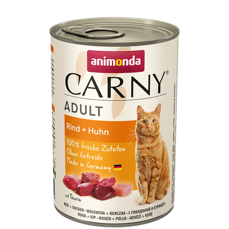 קרני בשר בקר ועוף חתול בוגר 400 גרם-Carny Beef&Chicken Adult