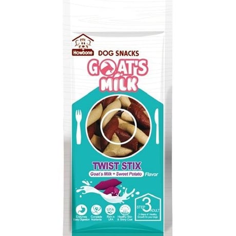 חטיפי טוויסט בטעם חלב עזים ובטטה-Twist Goats Milk&SweetPotatos