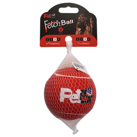 כדור משחק לכלב בצבע אדום | מידה 3 אינץ