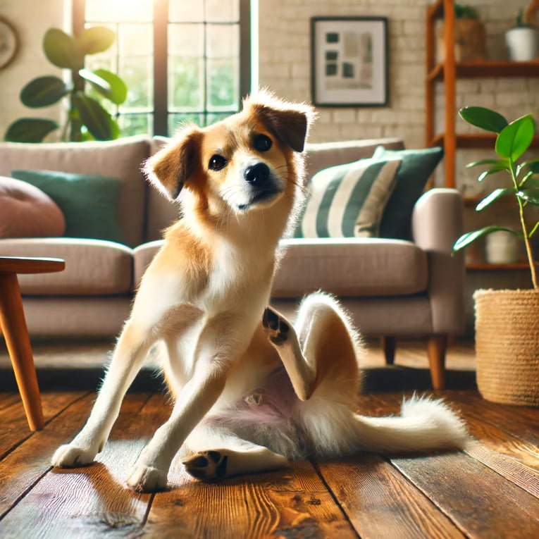 למה הכלב מתגרד?