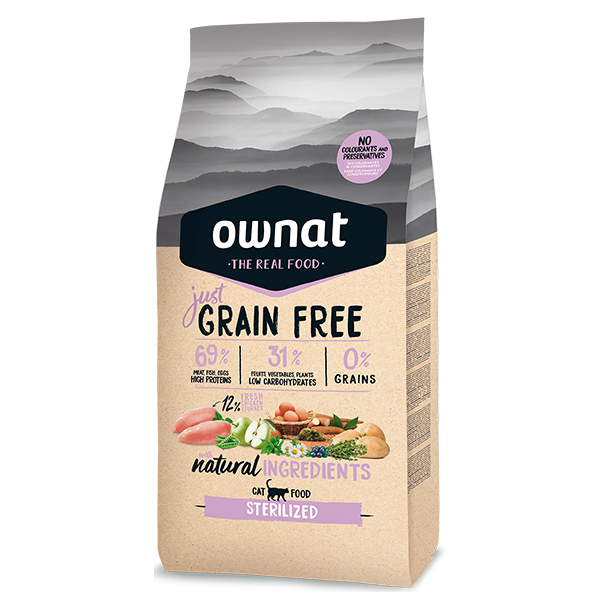 אוונט קלאסיק גריין פרי סטרלייז חתול 8 ק"ג-Ownat Grain Free Sterilized