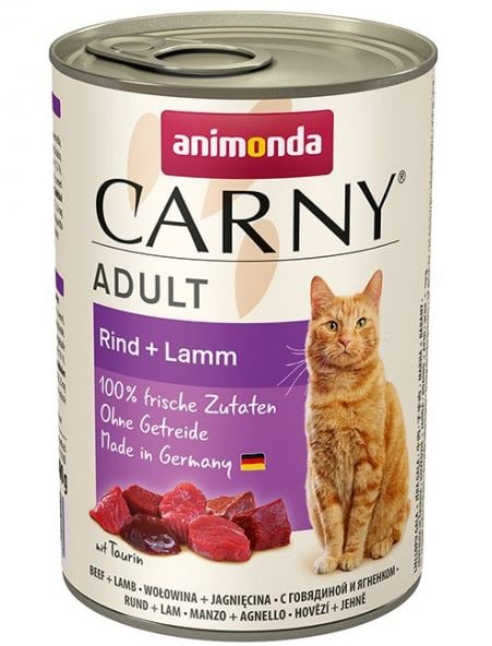 קרני בקר וכבש חתול בוגר 400 גרם - Carny Beef & Lamb Adult