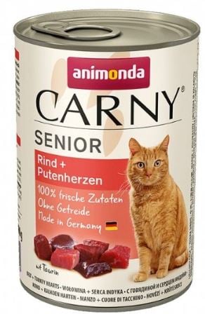 קרני בקר הודו ולבבות סניור 400 גרם - Carny Beef, Turkey & Hearth Senior