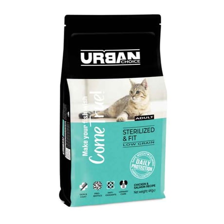 אורבן צ'ויס חתול סטרילייזד&פיט סלמון 4 ק"ג - Urban Choice Sterilized&Fit Salmon