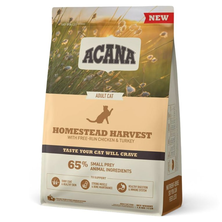 אקאנה חתול אולטרה עוף 4.5 ק"ג- Acana Homestead Harvest Cat אקאנה חתול אולטרה עוף 4.5 ק"ג- Acana Homestead Harvest Cat