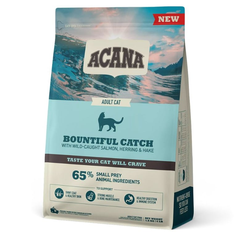 אקאנה חתול באונטיפול (ארוחת דגים) 4.5 ק"ג - Acana Bountiful Catch אקאנה חתול באונטיפול (ארוחת דגים) 4.5 ק"ג - Acana Bountiful Catch