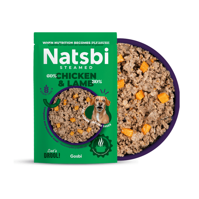 נטסבי כבש ועוף מזון טבעי מאודה 200 גרם - Natsbi Chicken & Lamb