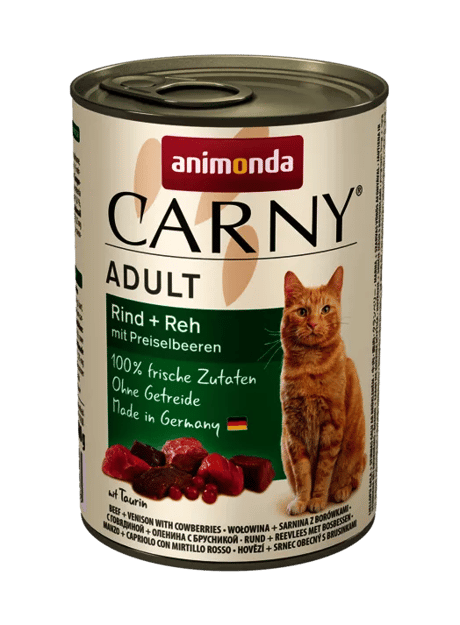 קרני בקר, צבי ופירות בוגר 400 גרם - Carny Beef Veal & Fruits Adult