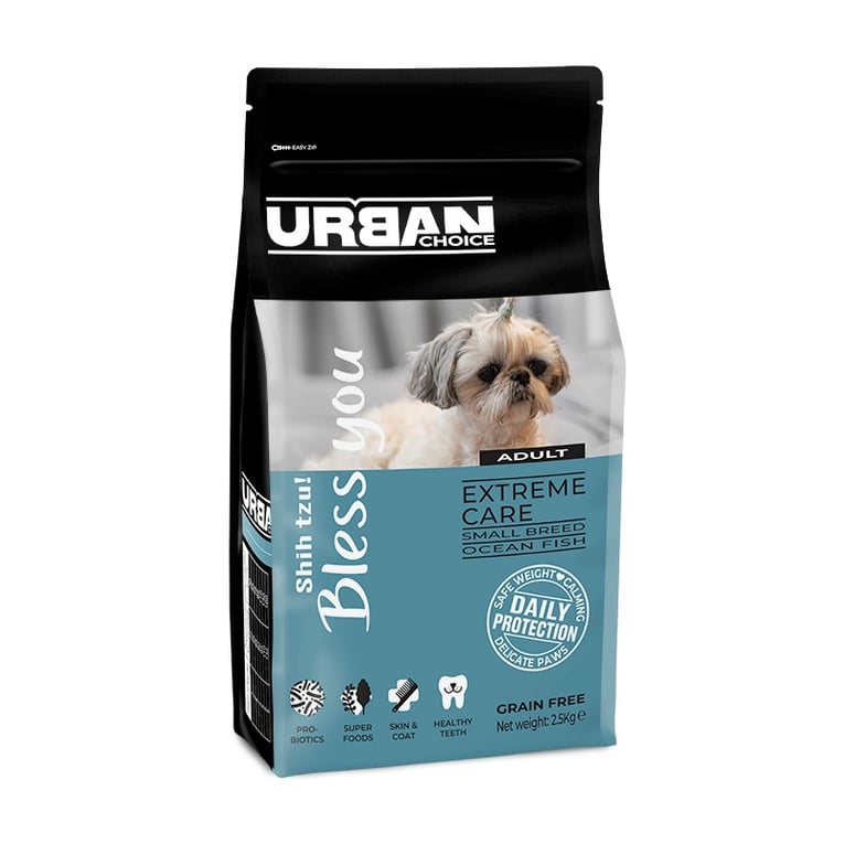 אורבן צ'ויס היפואלרגני דגים גזע קטן 2.5 ק"ג - Urban Choice hypoallergenic fish mini